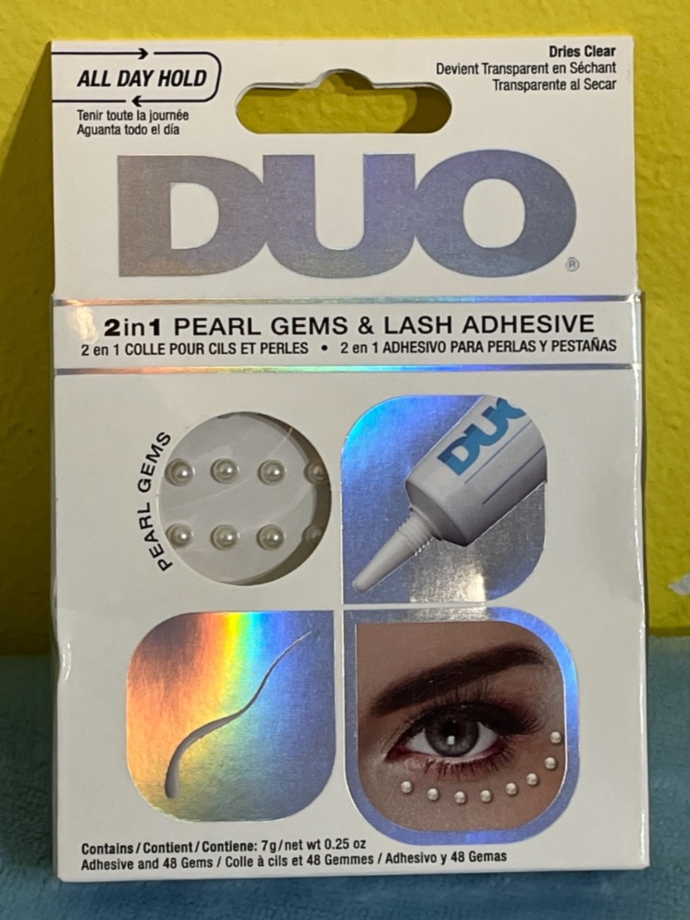 DUO 2-in-1 Pearl Gems & Lash Adhesive Kit | Dries Clear | 48 Gems | NIB